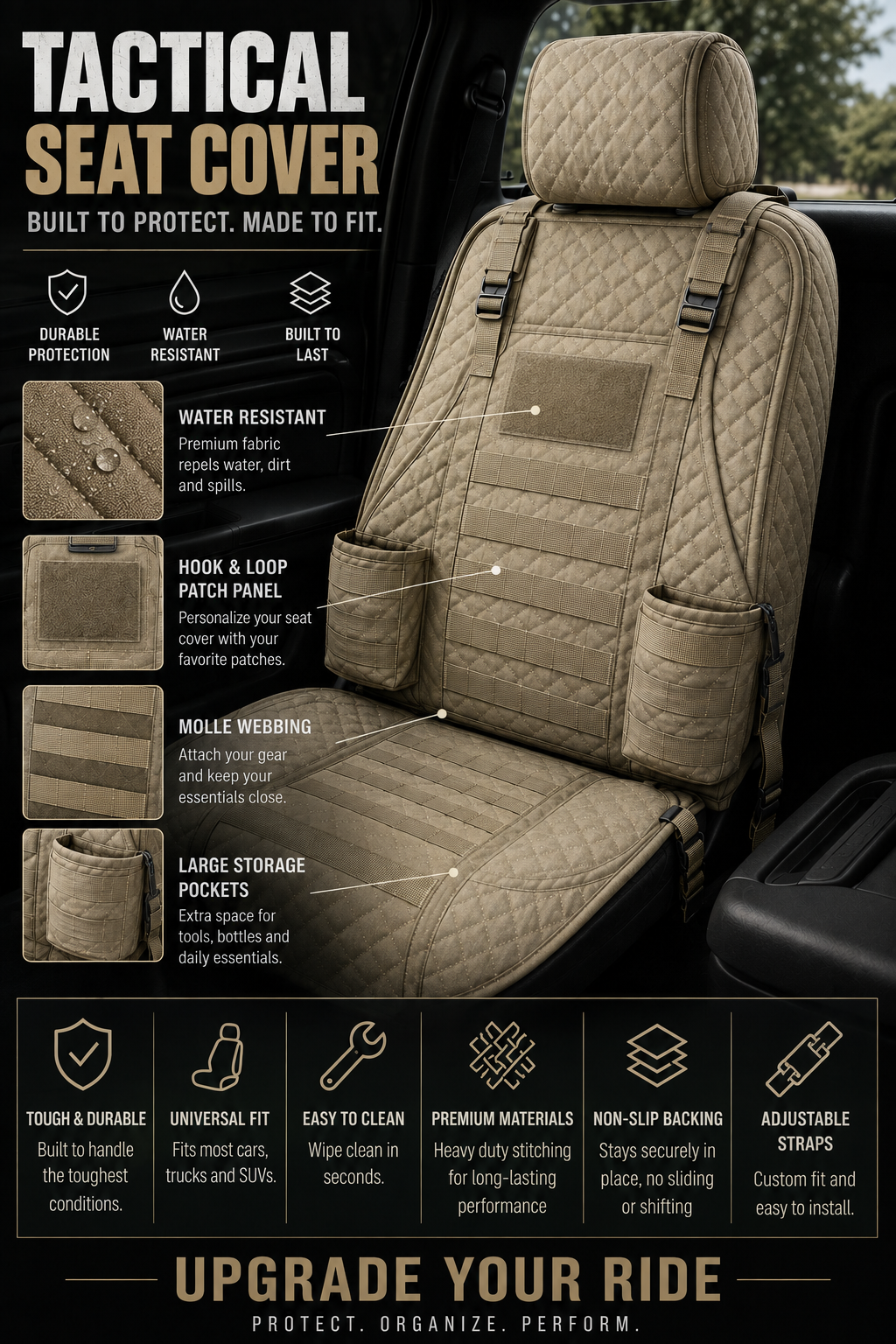 Combat Cover™ Military-Grade Seat Cover